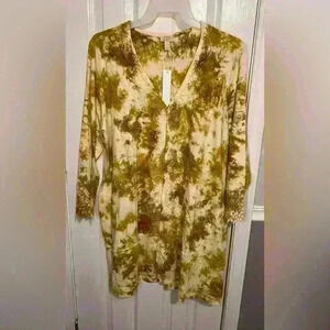LOGO Women’s Lavish Jacket. *NWT* Hand Tie Dye cream/gold duster.